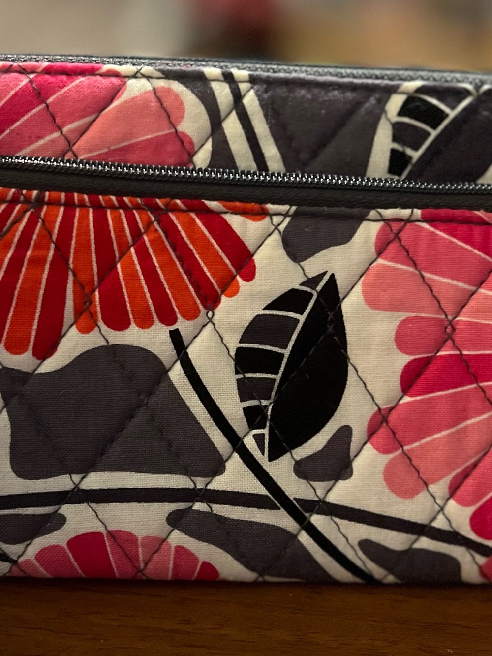 Vera Bradley Wristlet Wallet Cherry Blossoms Retired Pattern Floral Zip Around - Picture 6 of 13